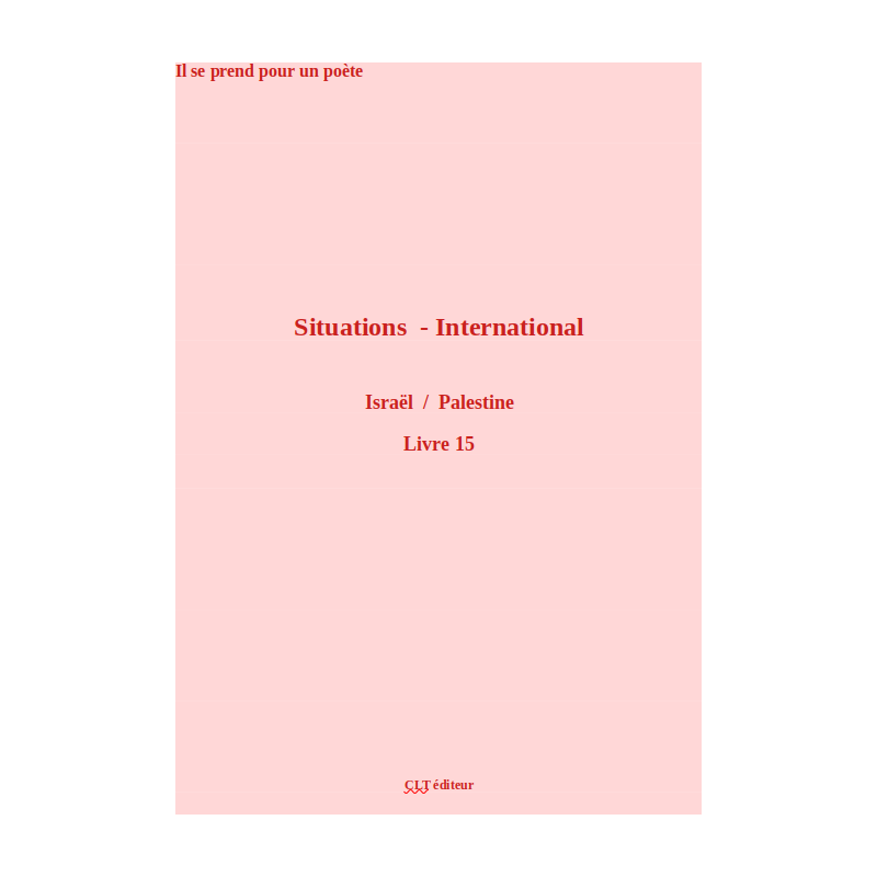 Situations d'aujourdui livre 15 Internationales Israel Palestine