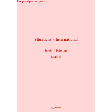 Situations d'aujourdui livre 15 Internationales Israel Palestine