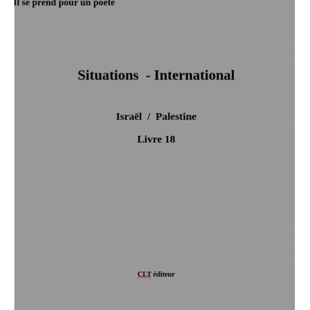 Situations Livre 18 - International   - Israël Palestine