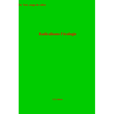 L'écologie mérite plus que les mesures prises par les politiques et la majorité de la société. L'écologie mérite plus que les mesures prises par les politiques et la majorité de la société.