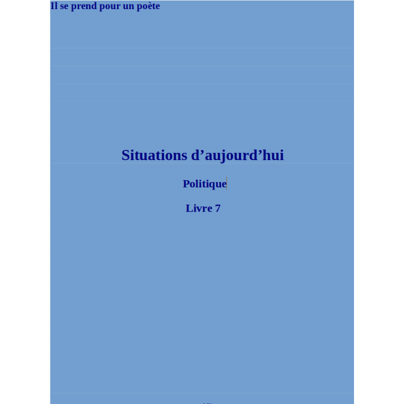 Situations d'aujourd'hui livre 7