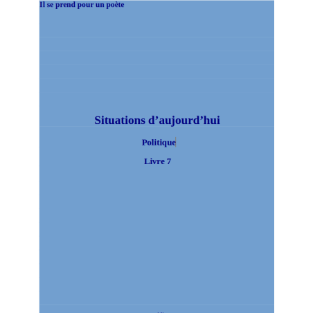 Situations d'aujourd'hui livre 7